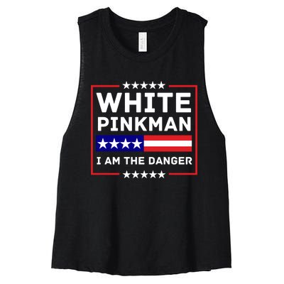 White And Pinkman I Am The Danger Women's Racerback Cropped Tank