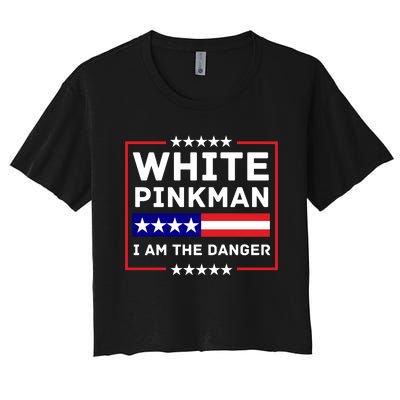 White And Pinkman I Am The Danger Women's Crop Top Tee