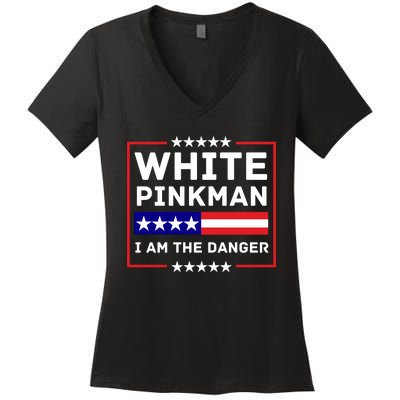 White And Pinkman I Am The Danger Women's V-Neck T-Shirt