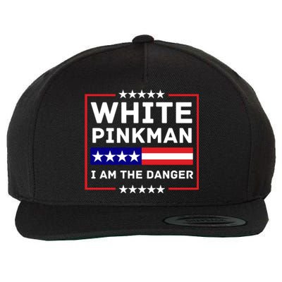 White And Pinkman I Am The Danger Wool Snapback Cap