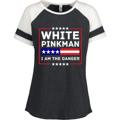 White And Pinkman I Am The Danger Enza Ladies Jersey Colorblock Tee