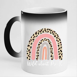 Wild About Pregiftk Pregiftk Crew Pregiftk Team Back To Kindergarten Gift 11oz Black Color Changing Mug