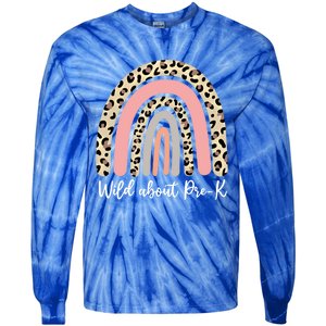 Wild About Pregiftk Pregiftk Crew Pregiftk Team Back To Kindergarten Gift Tie-Dye Long Sleeve Shirt