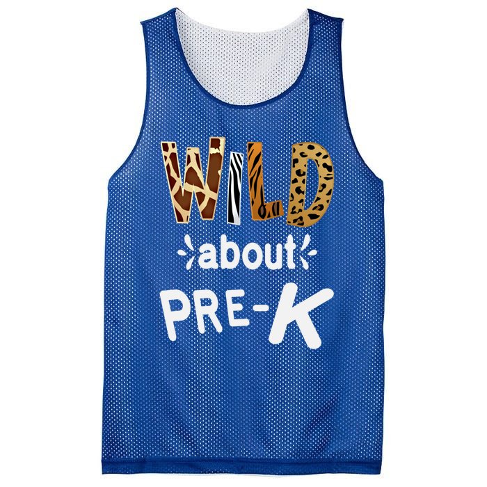 Wild About Pregiftk Teacher Student First Day Of Kindergarten Gift Mesh Reversible Basketball Jersey Tank