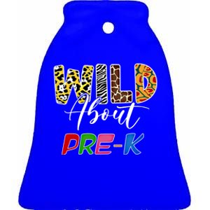 Wild About Pregreat Giftk Teacher Student First Day Of Kindergarten Gift Ceramic Bell Ornament