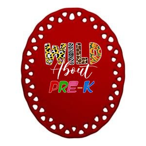 Wild About Pregreat Giftk Teacher Student First Day Of Kindergarten Gift Ceramic Oval Ornament