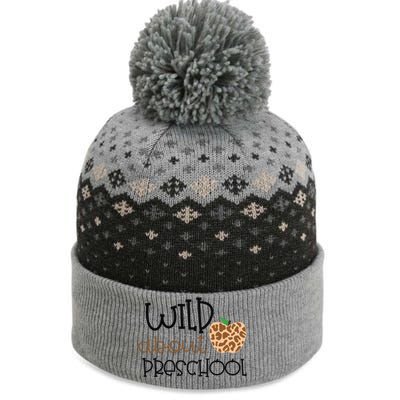 Wild About Preschool Leopard School Grade Teacher Gift The Baniff Cuffed Pom Beanie