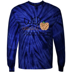 Wild About Preschool Leopard School Grade Teacher Gift Tie-Dye Long Sleeve Shirt