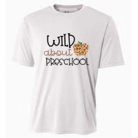 Wild About Preschool Leopard School Grade Teacher Gift Cooling Performance Crew T-Shirt