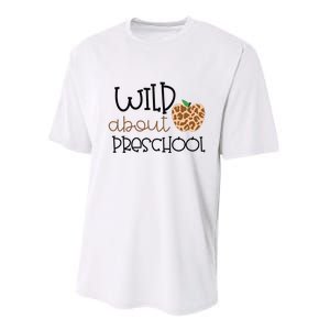 Wild About Preschool Leopard School Grade Teacher Gift Performance Sprint T-Shirt