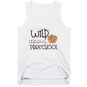 Wild About Preschool Leopard School Grade Teacher Gift Tank Top