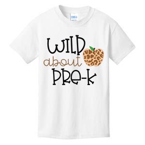 Wild About Pre K Leopard School Grade Teacher Gift Kids T-Shirt