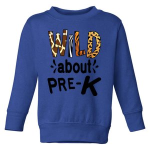 Wild About Prefunny Giftk Teacher Student First Day Of Kindergarten Gift Toddler Sweatshirt