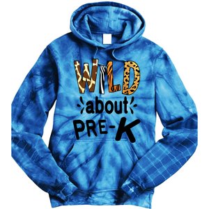 Wild About Prefunny Giftk Teacher Student First Day Of Kindergarten Gift Tie Dye Hoodie