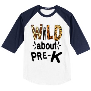 Wild About Prefunny Giftk Teacher Student First Day Of Kindergarten Gift Baseball Sleeve Shirt