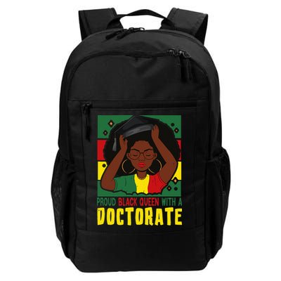 Womens Afro Proud Black Queen With PhD Graduation Doctorate Backpack