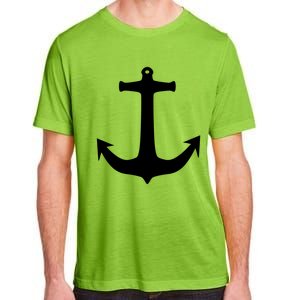 White Anchor Preppy Nautical Boating Meaningful Gift Adult ChromaSoft Performance T-Shirt