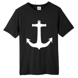 White Anchor Preppy Nautical Boating Meaningful Gift Tall Fusion ChromaSoft Performance T-Shirt