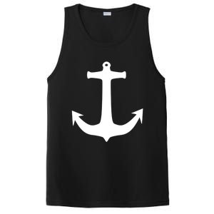 White Anchor Preppy Nautical Boating Meaningful Gift PosiCharge Competitor Tank