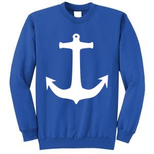 White Anchor Preppy Nautical Boating Meaningful Gift Sweatshirt