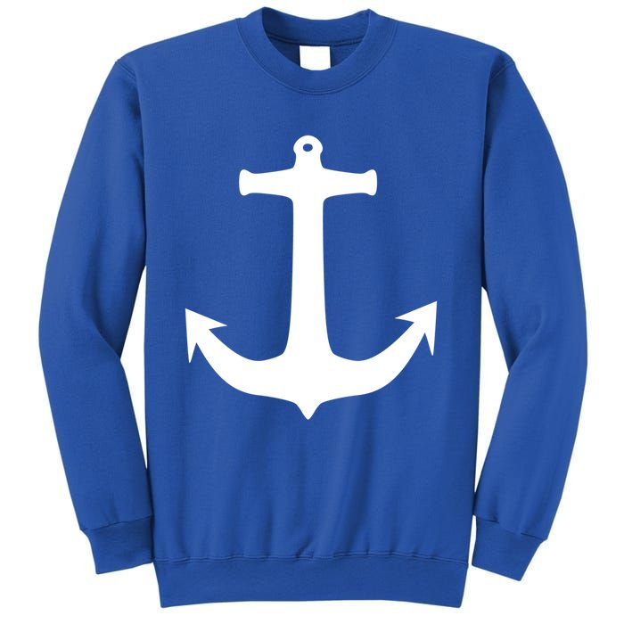 White Anchor Preppy Nautical Boating Meaningful Gift Sweatshirt