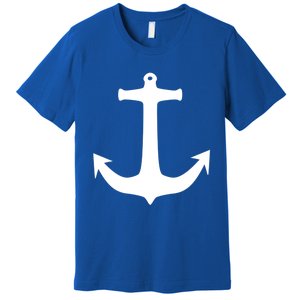 White Anchor Preppy Nautical Boating Meaningful Gift Premium T-Shirt