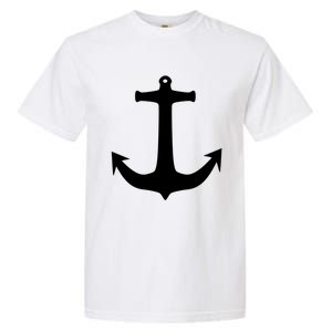 White Anchor Preppy Nautical Boating Meaningful Gift Garment-Dyed Heavyweight T-Shirt