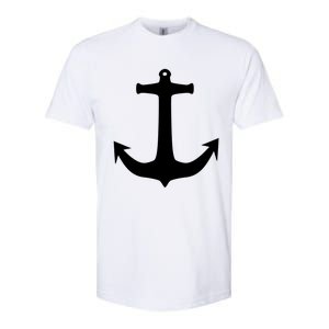 White Anchor Preppy Nautical Boating Meaningful Gift Softstyle CVC T-Shirt