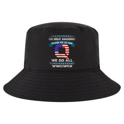 We Are Q | QAnon Flag WWG1WGA Q Anon Cool Comfort Performance Bucket Hat