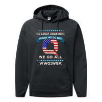 We Are Q | QAnon Flag WWG1WGA Q Anon Performance Fleece Hoodie