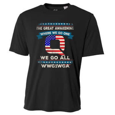 We Are Q | QAnon Flag WWG1WGA Q Anon Cooling Performance Crew T-Shirt