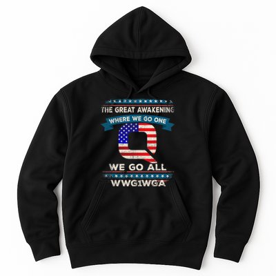 We Are Q | QAnon Flag WWG1WGA Q Anon Hoodie