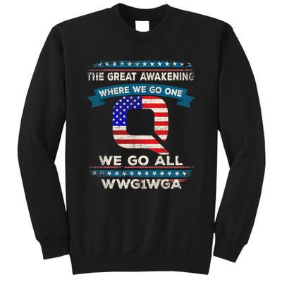 We Are Q | QAnon Flag WWG1WGA Q Anon Sweatshirt