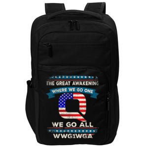 We Are Q | QAnon Flag WWG1WGA Q Anon Impact Tech Backpack