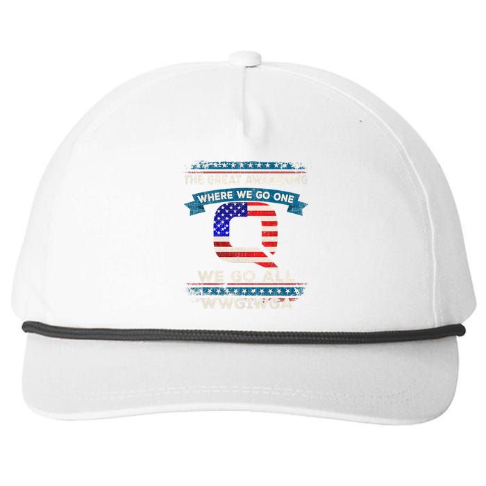 We Are Q | QAnon Flag WWG1WGA Q Anon Snapback Five-Panel Rope Hat