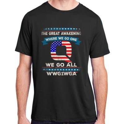 We Are Q | QAnon Flag WWG1WGA Q Anon Adult ChromaSoft Performance T-Shirt