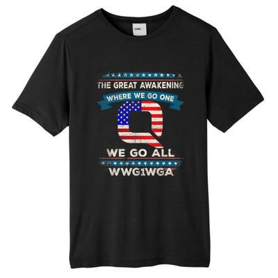 We Are Q | QAnon Flag WWG1WGA Q Anon Tall Fusion ChromaSoft Performance T-Shirt