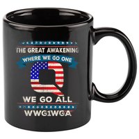 We Are Q | QAnon Flag WWG1WGA Q Anon 11oz C Handle Ceramic Mug