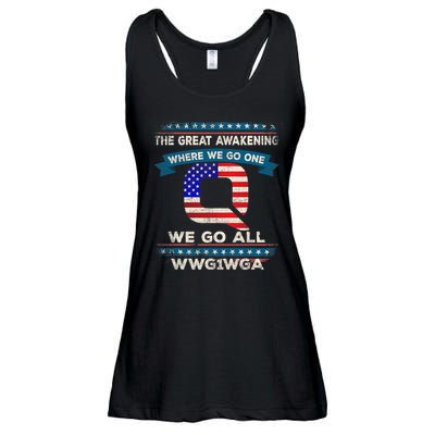 We Are Q | QAnon Flag WWG1WGA Q Anon Ladies Essential Flowy Tank