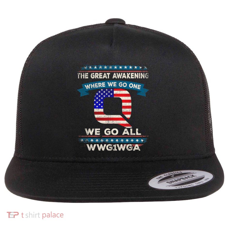 We Are Q | QAnon Flag WWG1WGA Q Anon Flatbill Hat