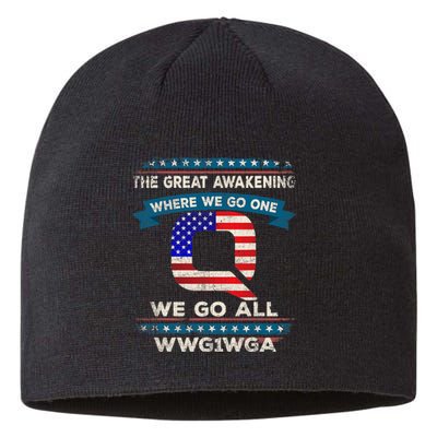 We Are Q | QAnon Flag WWG1WGA Q Anon Sustainable Beanie