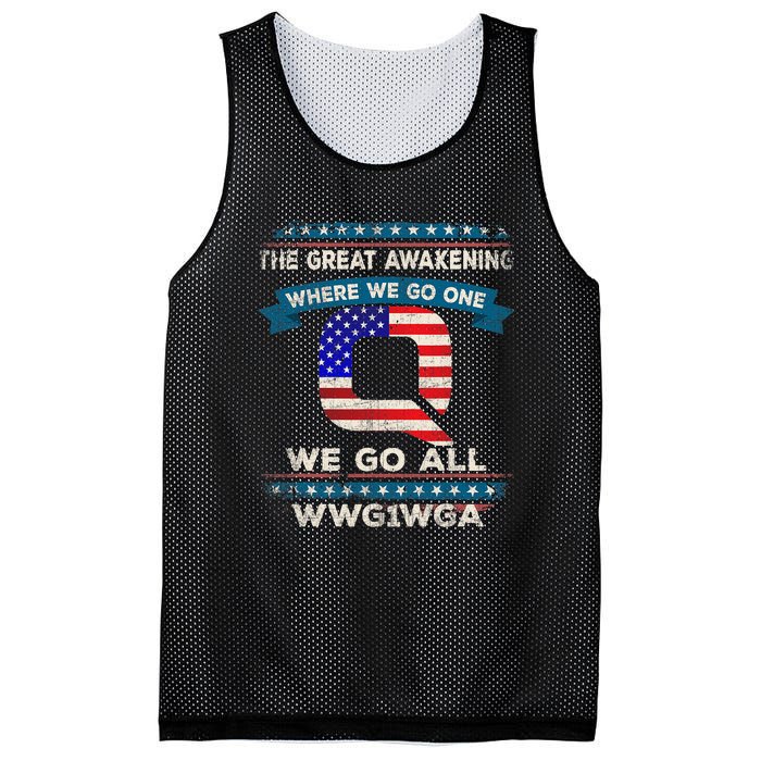 We Are Q | QAnon Flag WWG1WGA Q Anon Mesh Reversible Basketball Jersey Tank