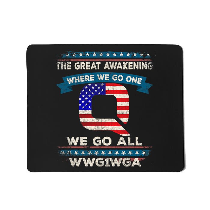 We Are Q | QAnon Flag WWG1WGA Q Anon Mousepad