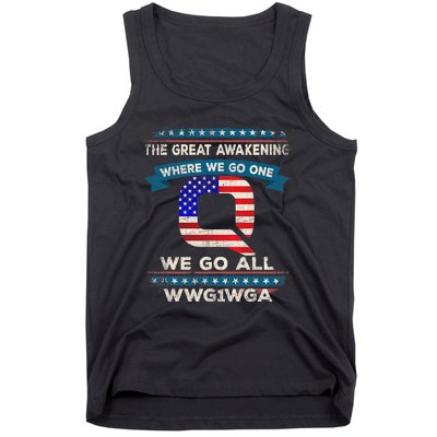 We Are Q | QAnon Flag WWG1WGA Q Anon Tank Top