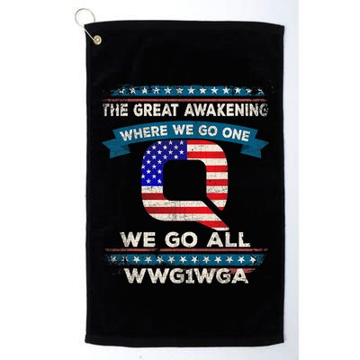We Are Q | QAnon Flag WWG1WGA Q Anon Golf Towel