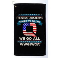 We Are Q | QAnon Flag WWG1WGA Q Anon Golf Towel