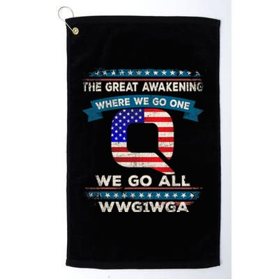 We Are Q | QAnon Flag WWG1WGA Q Anon Platinum Collection Golf Towel