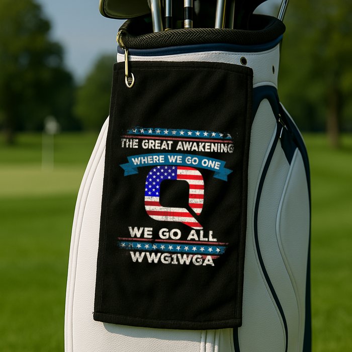 We Are Q | QAnon Flag WWG1WGA Q Anon Golf Towel