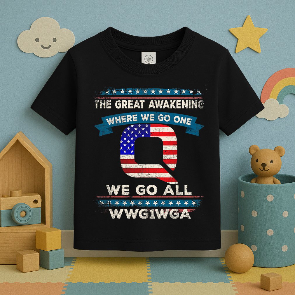 We Are Q | QAnon Flag WWG1WGA Q Anon Toddler T-Shirt