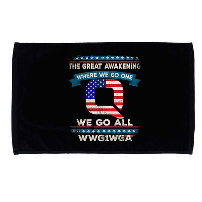 We Are Q | QAnon Flag WWG1WGA Q Anon Microfiber Hand Towel